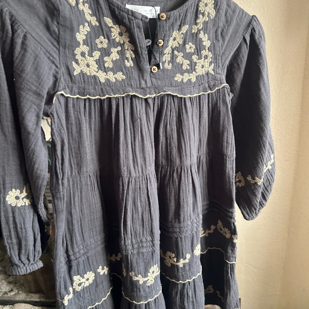 Zara girls floral embroidered dress NWOT - new - Picture 2 of 8